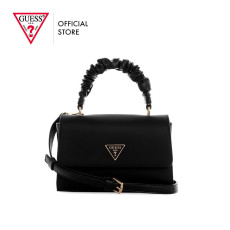 GUESS Women's Mariana Black Top Handle Flap Bag