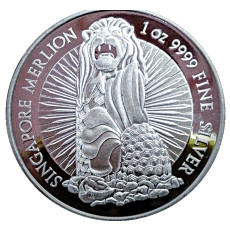 Singapore Merlion Silver Round (BU)